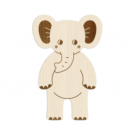 Éléphant en bois, décoration originale chambre enfant
