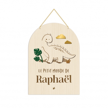 Pancarte personnalisée dinosaure, décoration de chambre originale