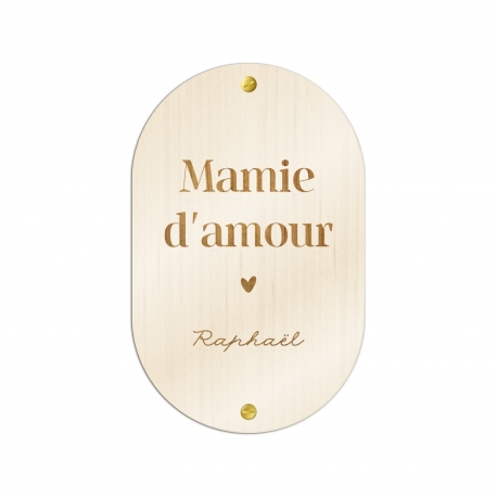 Pancarte en bois personnalisée mots d'enfant, cadeau grand-ère