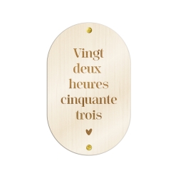 Décoration murale personnalisée pancarte en bois heure naissance