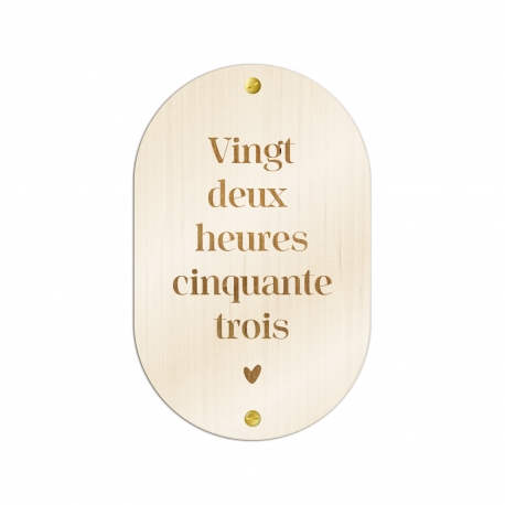 Décoration murale personnalisée pancarte en bois heure naissance