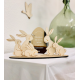 Décoration originale personnalisée, famille lapins de Pâques