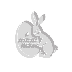 Emporte-pièce original Pâques lapin et son oeuf