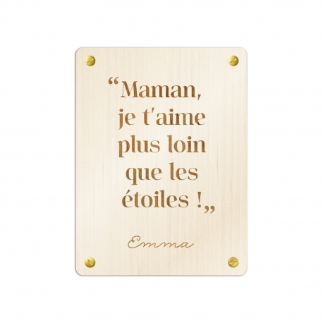 Pancarte décorative en bois fête des mères