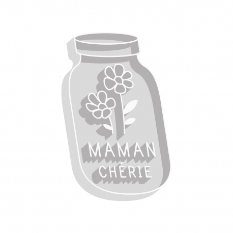 Emporte-pièce mason jar Maman chérie