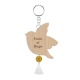 Porte-clef en bois personnalisé, forme oiseau, cadeau maman