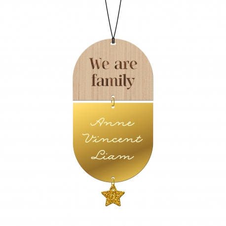 Bijou de voiture grigri porte-bonheur famille