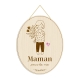 Pancarte en bois, décoration murale personnalisée maman petite fille