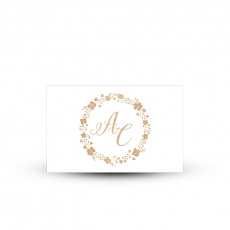 Invitation repas kraft personnalisée mariage champêtre