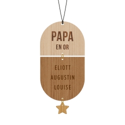 Cadeau fête des pères original, bijou de voiture en bois