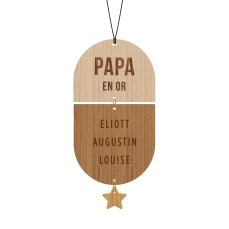 Cadeau fête des pères original, bijou de voiture en bois