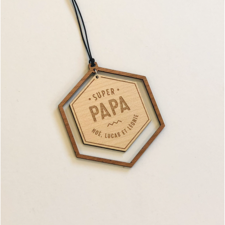 Bijou de voiture personnalisé, cadeau fête des papas