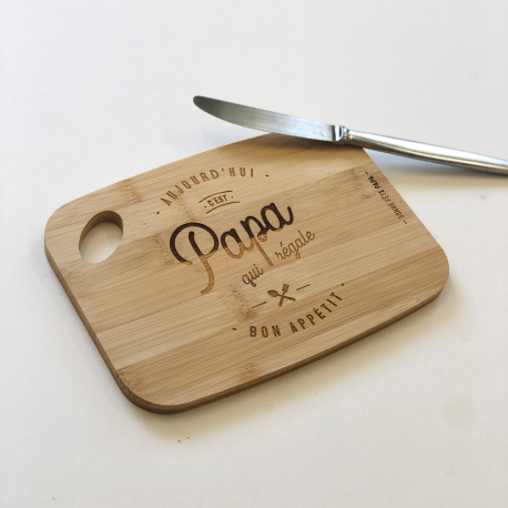 Planche à découper original, c'est papa qui régale