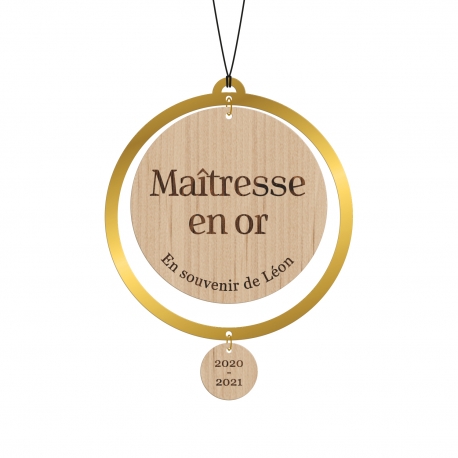 Bijou de voiture personnalisé, cadeau original maîtresse nounou