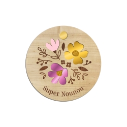 Miroir de poche mille fleurs maîtresse