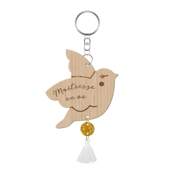 Porte-clé maîtresse oiseau