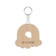Porte-clef en bois personnalisable arc-en-ciel
