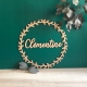 Décoration chambre enfant personnalisée, couronne végétale prénom en bois