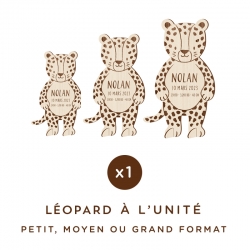 Décoration originale personnalisée léopard en bois