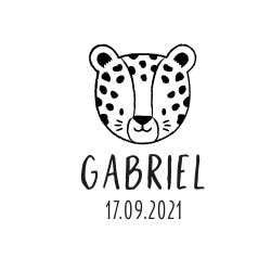 Tampon tête de léopard
