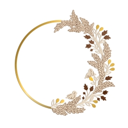 Jolie couronne décorative douce et poétique bois et plexiglas