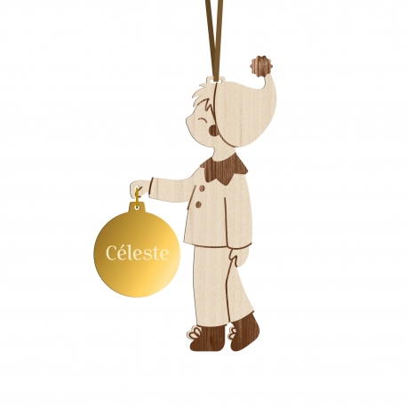 Boule de Noël personnalisée en forme de petit lutin