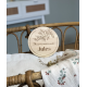 Carte en bois personnalisée annonce naissance enfant