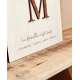 Décoration personnalisée en bois, initiales famille