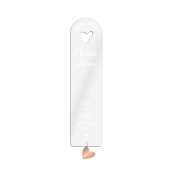 Cadeau personnalisable fête des mamies, marque-pages transparent