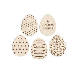 Lot de 5 oeufs à cacher