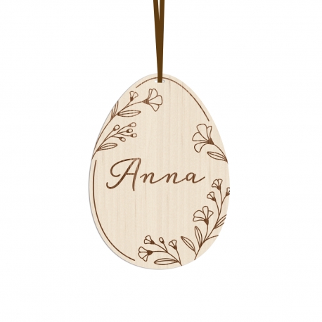 Suspension personnalisée arbre de Pâques oeuf fleuri magnolia