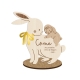 Décoration personnalisée de Pâques lapin et bébé