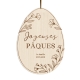 Décoration de Pâques personnalisée Oeuf en bois fleurs magnolia