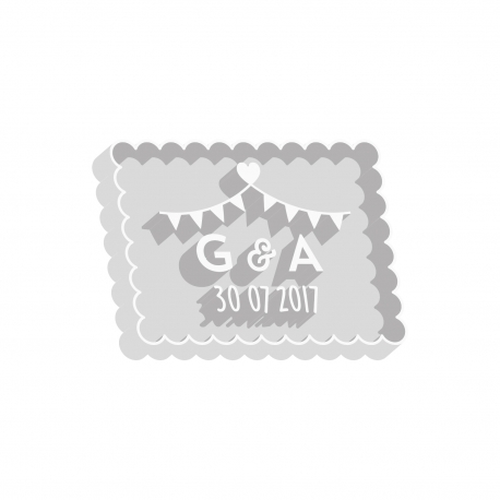  Emporte-pièce personnalisé mariage guinguette, cadeaux d'invités originaux