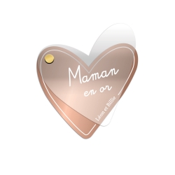 Miroir de poche coeur personnalisable avec prénom, collab Mon Petit Léon