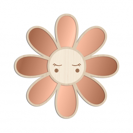 Décoration miroir en forme de fleur mère-veilleuse