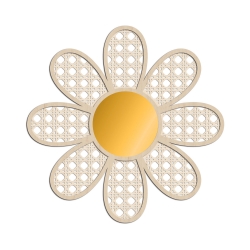 Miroir cannage marguerite