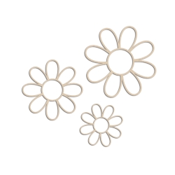 Décoration murale originale marguerite en bois