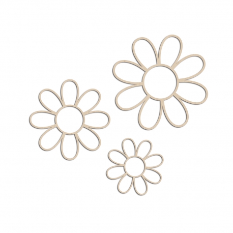 Décoration murale originale marguerite en bois