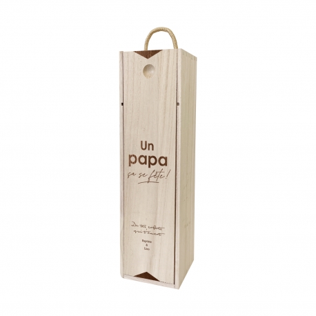Coffret bouteille de vin personnalisé, cadeau papa