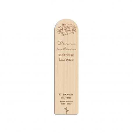 Marque-page en bois personnalisé maîtresse, cadeau souvenir d'enfant
