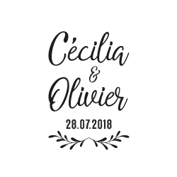 Tampon calligraphie et branches