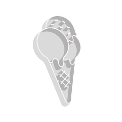 Emporte-pièce glace cornet 3 boules pour biscuits maison