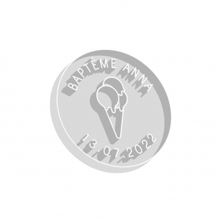 Emporte-pièce glace personnalisé, baptême thème glace