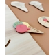 Magnet en bois personnalisé glace, cadeaux d'invités originaux