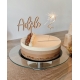 Prénom en bois gâteau anniversaire enfant