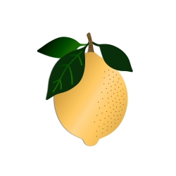 Miroir citron coloré