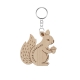 Porte-clef en bois personnalisé écureuil, cadeau marraine