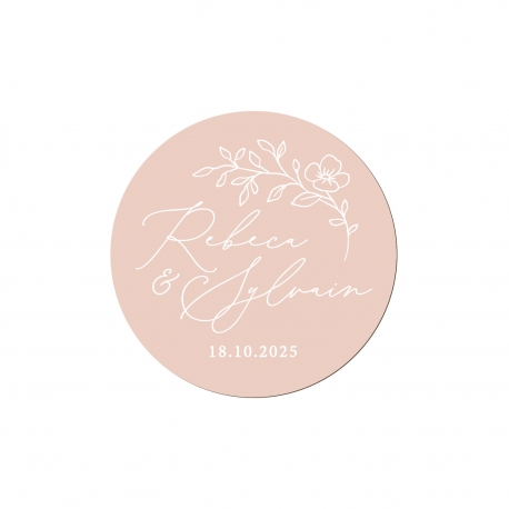 Magnet mariage personnalisé, magnet aimanté en plexiglas