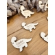 Marque-place en bois personnalisé dinosaure baptême ou anniversaire